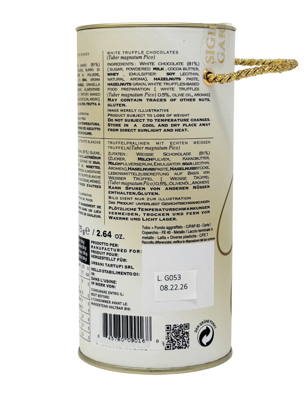White Truffle Bonbons 2.6 oz