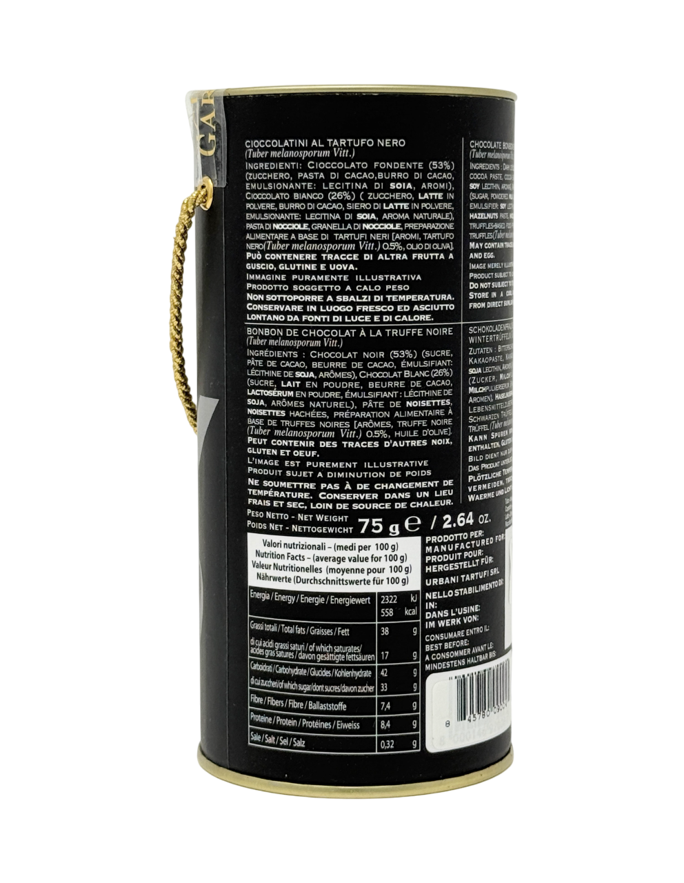 Black Truffle Bonbons 2.6 oz - Urbani Truffles