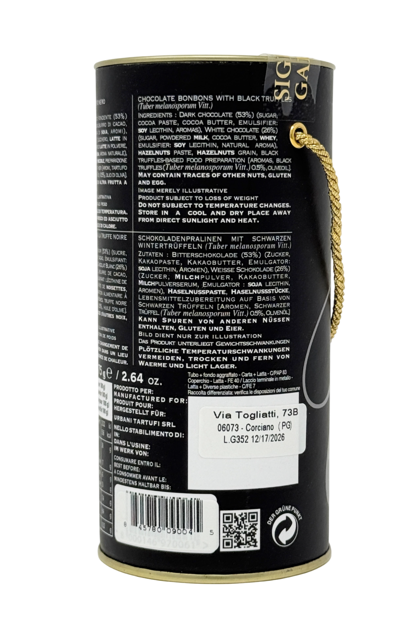Black Truffle Bonbons 2.6 oz - Urbani Truffles