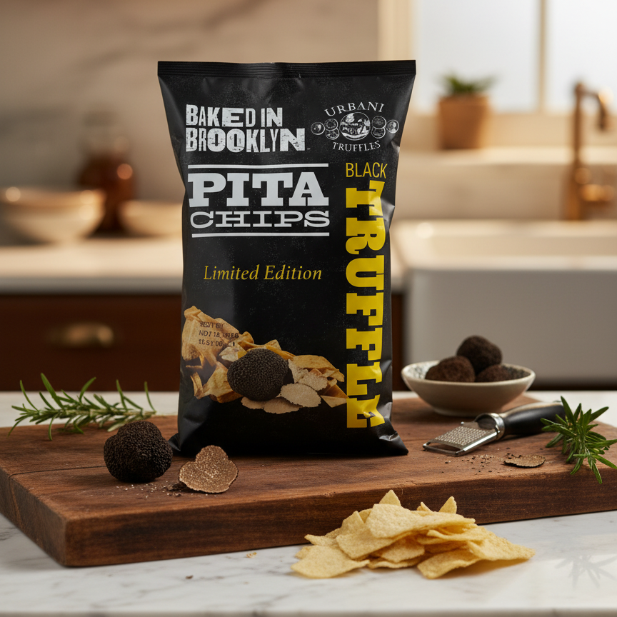 Black Truffle Pita Chips - Limited Edition